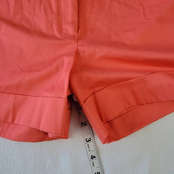 Mossimo Orange Coral Shorts NEW Stretch Flat Front Walking Chinos Women's Size 2 - Picture 9 of 9